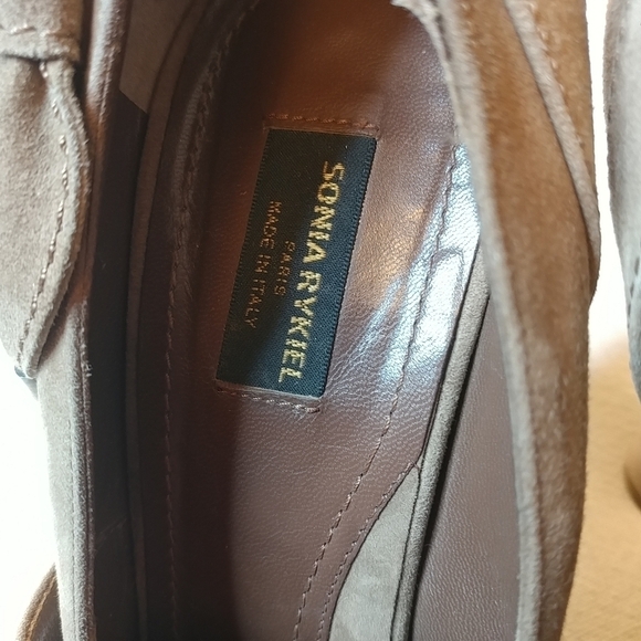 SONIA RYKIEL PARIS GREY HIGH HEEL suede platform - Picture 3 of 8